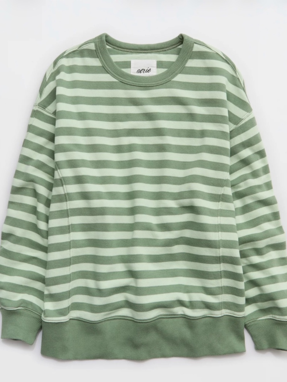 🆕NWT Aerie Go-To Sweatshirt in 'Overcast Green', Size Medium - Picture 7 of 10